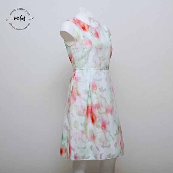 NWT Elie Tahari Dorinda Floral Burnout A Line Sleeveless Midi Dress - Picture 5 of 16